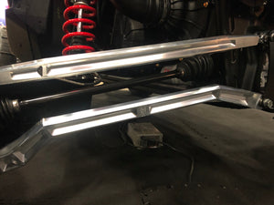 LM UTV Polaris RZR Radius Rods 12mm Bolt kit, complete set in machine finish