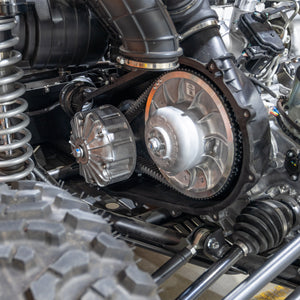 Titanium bolts installed on a CFMoto Z-10 primary clutch cover
