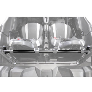 Factory UTV harness bar mounted on Kawasaki Teryx KRX 1000, powder-coated steel fits OEM mounts and speaker pods