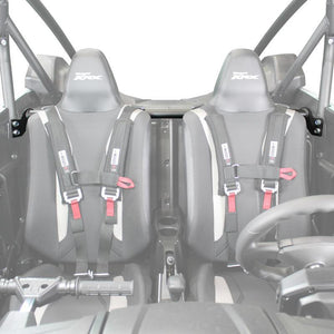 Factory UTV harness bar mounted on Kawasaki Teryx KRX 1000, powder-coated steel fits OEM mounts and speaker pods