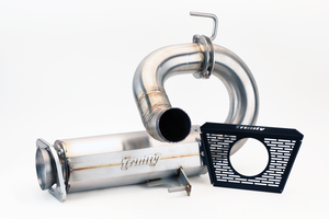 Trinity Racing Polaris RZR Pro R center-exit slip-on exhaust in 304 stainless steel, main view