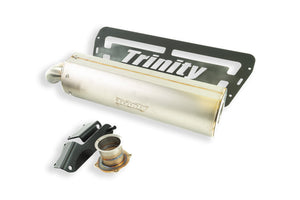 Trinity Racing Polaris RZR XP 1000 single slip-on exhaust in 304 stainless with integrated catalytic converter