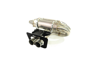 Trinity Racing Can-Am Maverick R 4-seat center-exit slip-on exhaust in 304 stainless steel