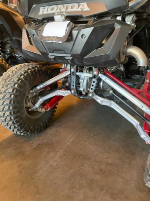 LM UTV Honda Talon 1000R High Clearance Radius Rods kit, complete set in machine finish
