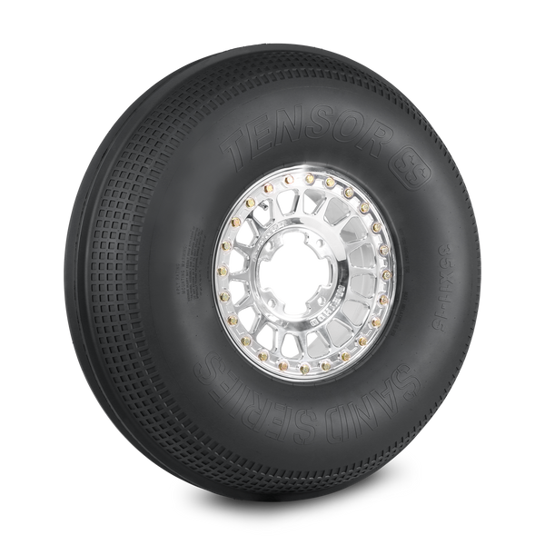 Tensor SS Sand Series paddle tire for UTVs with Velocity Grid design, 33 and 35 inch sizes, for ultimate sand traction and control.