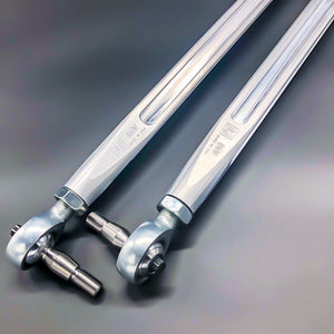 LM UTV Polaris RZR Tie Rods Heim +3.5in Long Travel inner clevis and rod end close-up