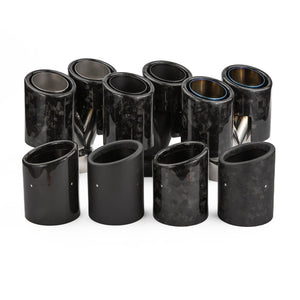 RPM Carbon Dual Exhaust Tips – Polaris Pro R Mufflers - Dunes 2 Dezert SXS