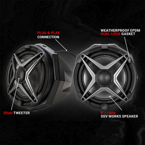 Universal 8" Cage-Mount Speaker Pods for UTVs & Boats | SSV Works