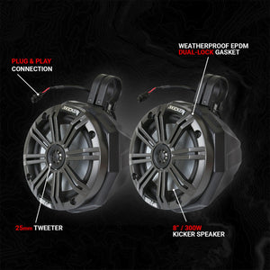 Universal 8" Cage-Mount Speaker Pods for UTVs & Boats | SSV Works