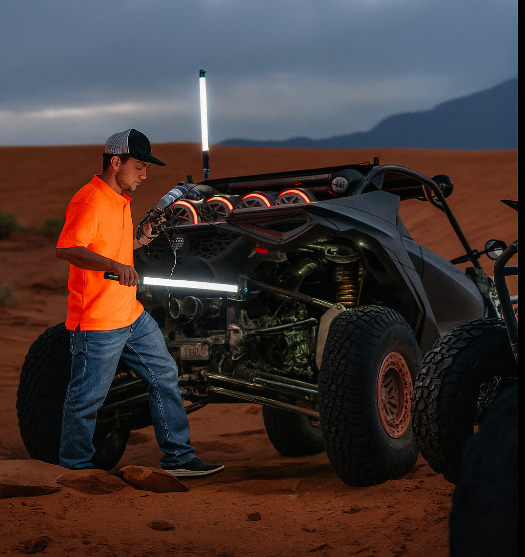 16FT Work Light Extension Lead | Marshin Whips - Dunes 2 Dezert SXS