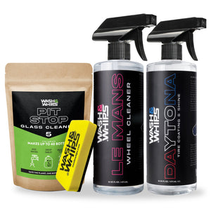 WASH&WHIPS Wheel & Tire Wash & Shine Kit - $48 Value - Dunes 2 Dezert SXS