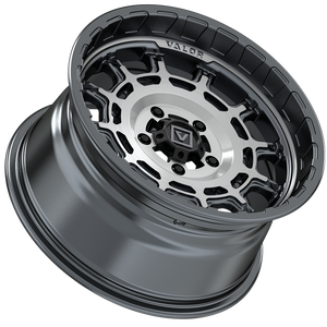 Valor V17 UTV Wheel Brushed Gunmetal - Dunes 2 Dezert SXS