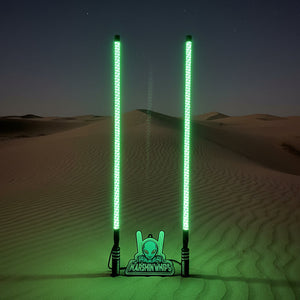 V2 Black Out LED Whip Set: The Ultimate Stealth - Dunes 2 Dezert SXS