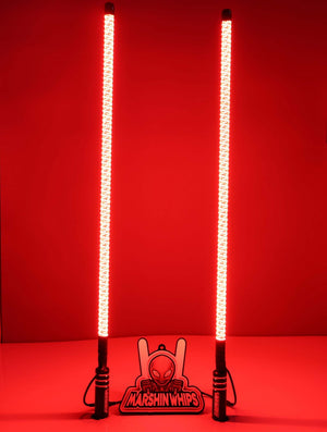 V2 Black Out LED Whip Set: The Ultimate Stealth - Dunes 2 Dezert SXS