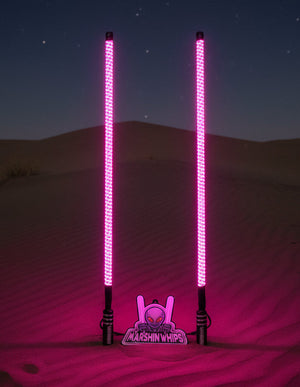 V2 Black Out LED Whip Set: The Ultimate Stealth - Dunes 2 Dezert SXS