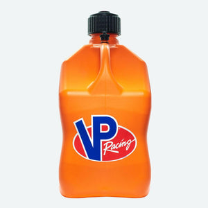 VP Racing 5.5-gallon blue square utility jug with ergonomic handle and vented cap for secure non-fuel fluid storage