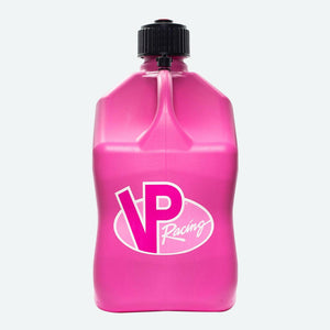 VP Racing 5.5-gallon blue square utility jug with ergonomic handle and vented cap for secure non-fuel fluid storage