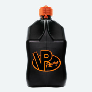 VP Racing 5.5-gallon blue square utility jug with ergonomic handle and vented cap for secure non-fuel fluid storage