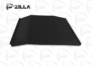 Black aluminum roof for Arctic Cat Wildcat Trail and Sport 700 with billet clamps and low-profile design