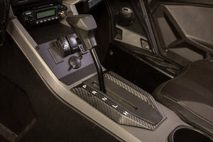 XKraft Carbon Fiber Shifter Surround for Polaris RZR Pro - Dunes 2 Dezert SXS