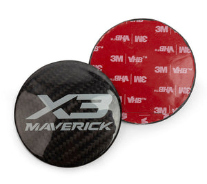 XKraft Carbon Fiber Hood Medallion for Maverick X3 - Dunes 2 Dezert SXS
