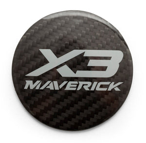 XKraft Carbon Fiber Hood Medallion for Maverick X3 - Dunes 2 Dezert SXS