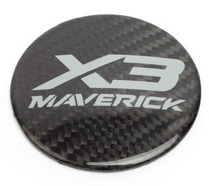 XKraft Carbon Fiber Hood Medallion for Maverick X3 - Dunes 2 Dezert SXS