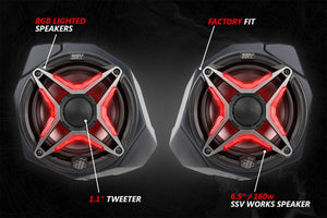 Polaris Ranger XP1000 6.5" Front Speaker Pods (2018-2024) | SSV Works