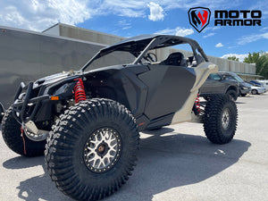 Moto Armor Aluminum Doors for 2017–2024 Can-Am Maverick X3 2 Seat – Flush Mount, Powder-Coated, High Clearance, USA Made