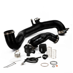 RPM Can-Am Maverick X3 full silicone charge tube kit with clamps, boost ports, and high-temp 4-ply silicone hoses