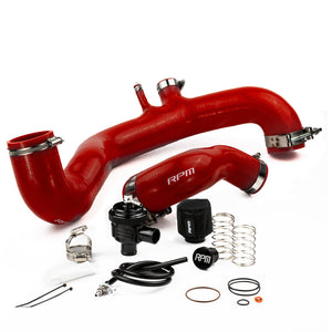 RPM Can-Am Maverick X3 full silicone charge tube kit with clamps, boost ports, and high-temp 4-ply silicone hoses