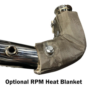 RPM Can-Am X3 2.5" E-Valve electronic exhaust with mid pipe – cat delete system for Turbo, R, and RR models with plug-and-play install.