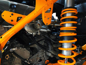 RPM Can-Am X3 2.5" E-Valve electronic exhaust with mid pipe – cat delete system for Turbo, R, and RR models with plug-and-play install.