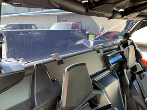 Tinted rear polycarbonate window for Can-Am Maverick X3 with lower panel and quick straps