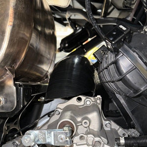 RPM SHORTY silicone clutch exhaust vent for Can-Am X3, reduced height, improves airflow and engine cooling, direct replacement design.