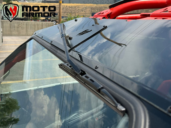 Moto Armor Dual-Speed Electric Wiper Kit for Can-Am Maverick X3 Gen 2 Windshields – Plug & Play, Powder-Coated Housing, Includes Switch