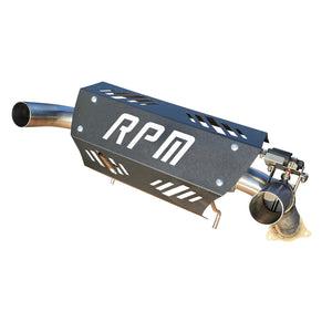 RPM RZR XPT Dual Tip E-Valve Muffler Exhaust System with Electronic Valve and Stainless Construction