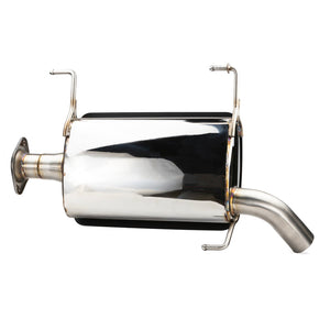 RPM stainless slip-on sport muffler for Polaris XPEDITION XP & ADV. Adds 5HP, TIG welded, deep tone, and retains full bed functionality.