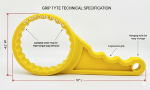 Grip Tyte Wrench for 24 Divot Caps (Sunoco, Bucees, RJ Utility Jug Caps) - Dunes 2 Dezert SXS