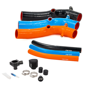 RPM CFMoto Z10 charge tube kit colors shown with OEM electronic BOV adapter