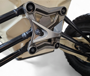 Elektric Off Road gun metal 6-bolt billet radius rod plate with tow hook for Can-Am Maverick X3 - product photo 7