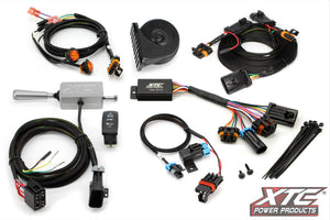 Self-canceling turn signal system for Polaris RZR Pro R Sport with billet lever, LED lights, and plug-and-play wiring.