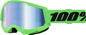 Strata 2 Goggle Neon Green  Blue Mirror Lens