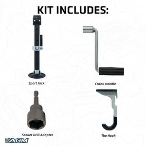 Manual Jack-Sport | Lightweight 2000 lb Off-Road Jack for UTV & 4x4 - Dunes 2 Dezert SXS