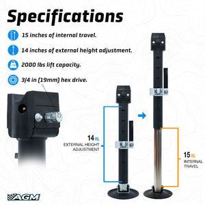 Manual Jack-Sport | Lightweight 2000 lb Off-Road Jack for UTV & 4x4 - Dunes 2 Dezert SXS