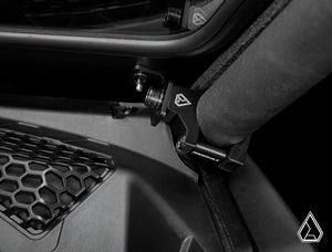 Assault Industries glass windshield on a Can-Am Maverick X3, mounted view