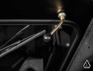 Assault Industries glass windshield on a Can-Am Maverick X3, manual wiper option 3