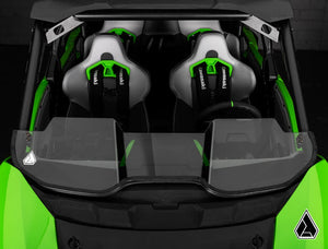 Assault Industries half windshield on a Kawasaki Teryx H2, mounted view