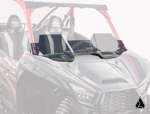 Assault Industries half windshield on a Kawasaki Teryx KRX 1000, front view