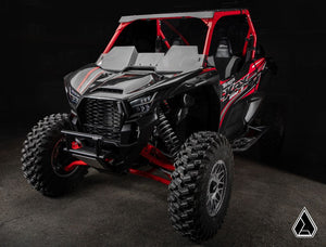 Assault Industries half windshield on a Kawasaki Teryx KRX 1000, angle view